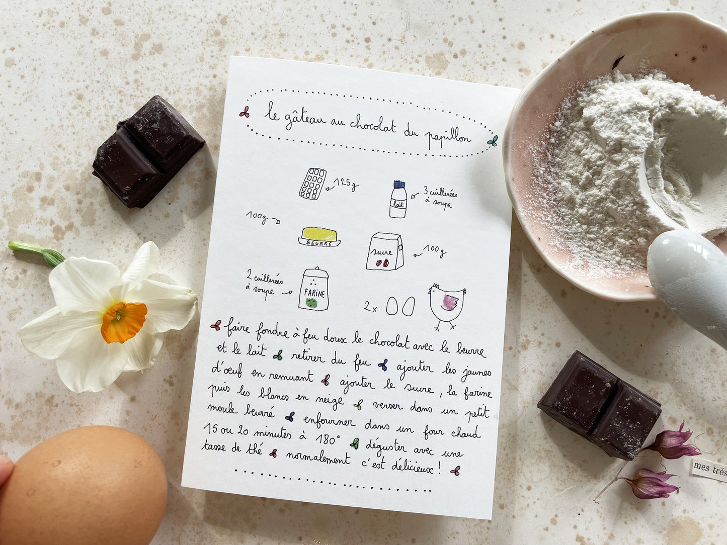 Le gâteau au chocolat du papillon